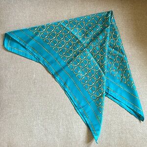 Vintage ECHO silk scarf, chain link print